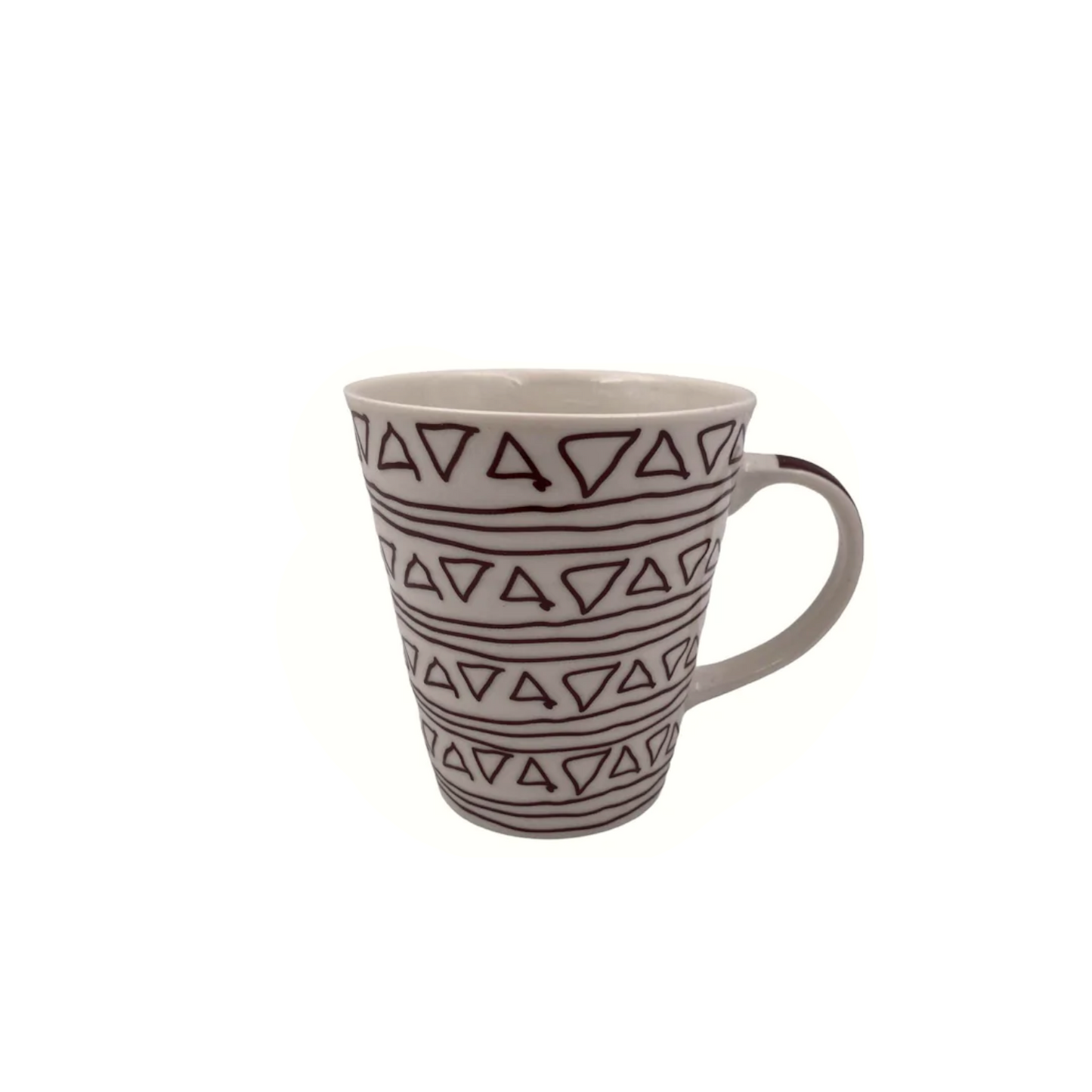 Porcelain Mug Brown Doodles - Lunaz Shop