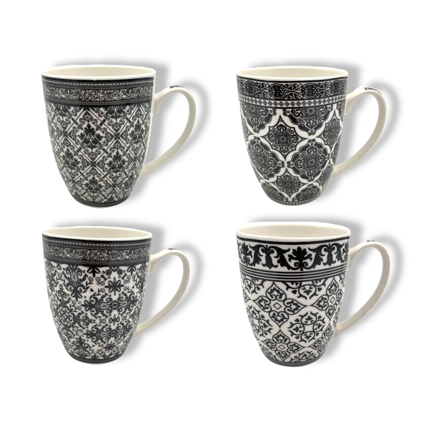 Black Doodles Porcelain Mug - Lunaz Shop