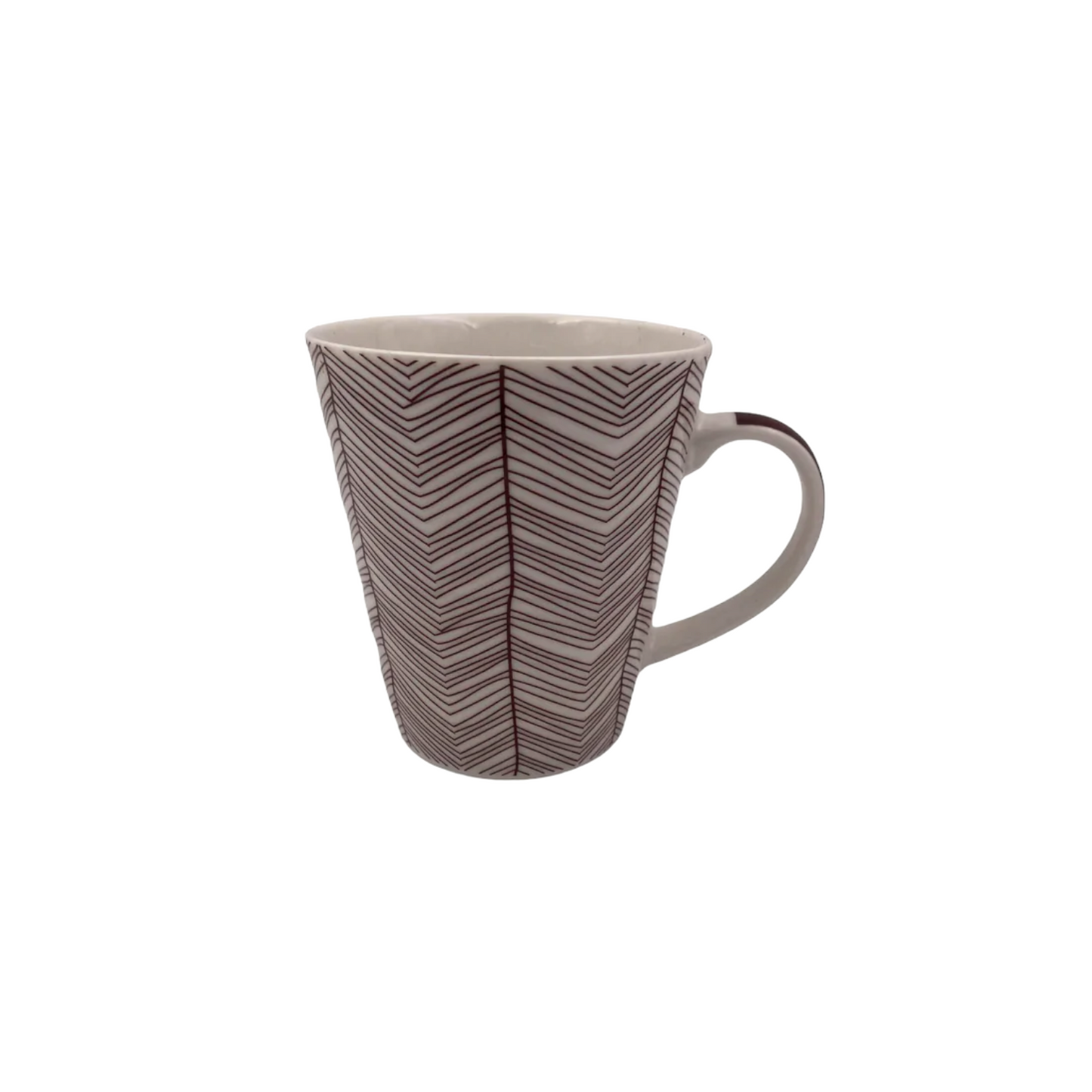 Porcelain Mug Brown Doodles - Lunaz Shop