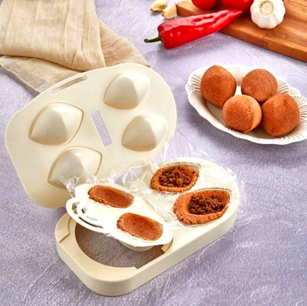 Automatic Double Kibbeh Maker 7.5 cm - Lunaz Shop