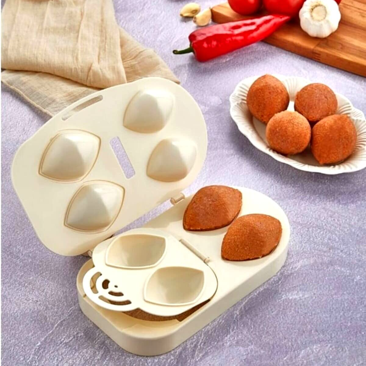 Automatic Double Kibbeh Maker 7.5 cm - Lunaz Shop