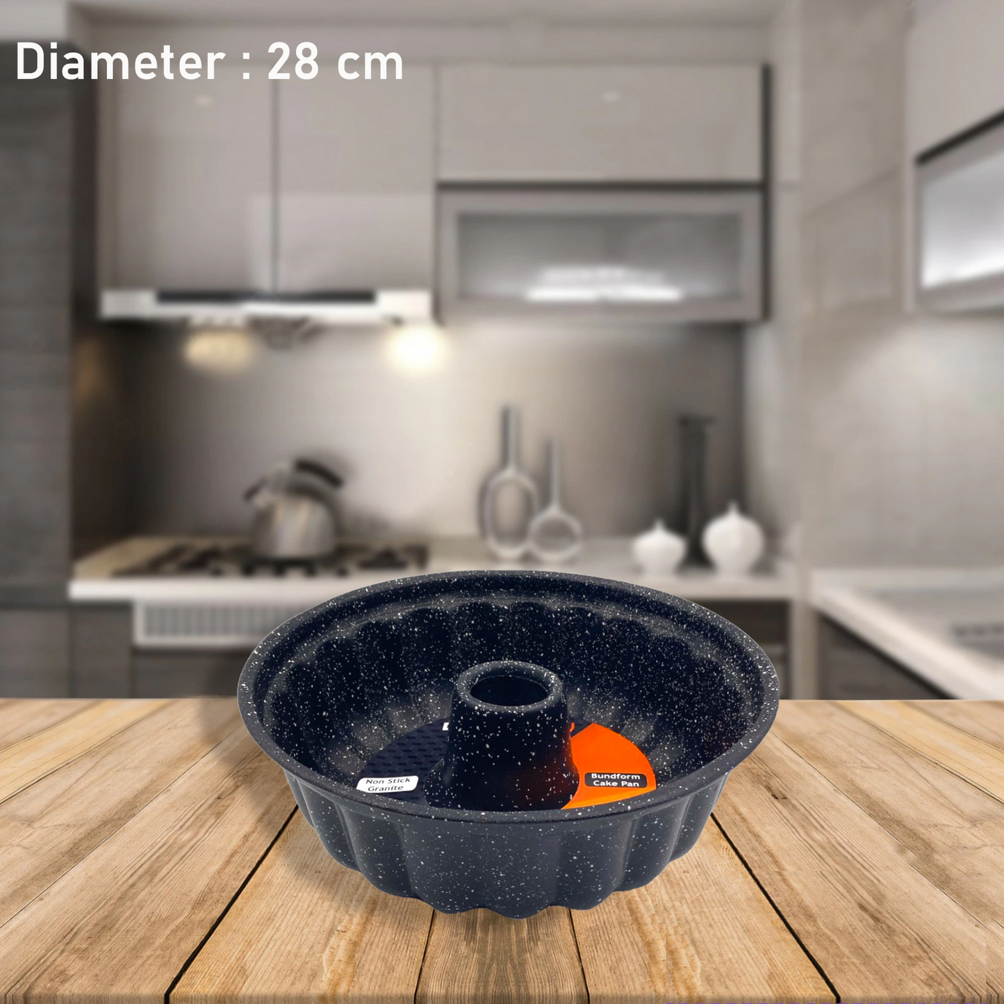 DOSTHOFF BLACK GRANITE HIGH CAKE PAN 28 CM - Lunaz Shop
