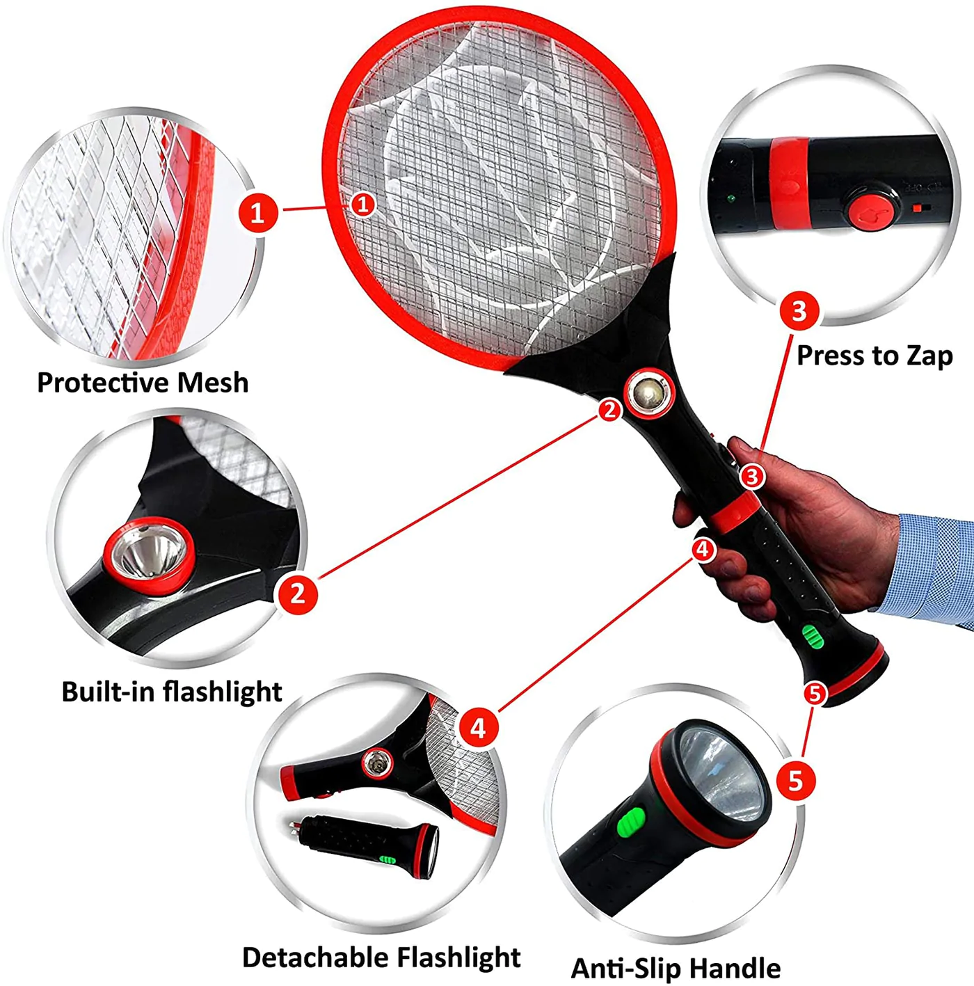 2 in 1 Electric Bug Zapper and Flashlight - Lunaz Shop