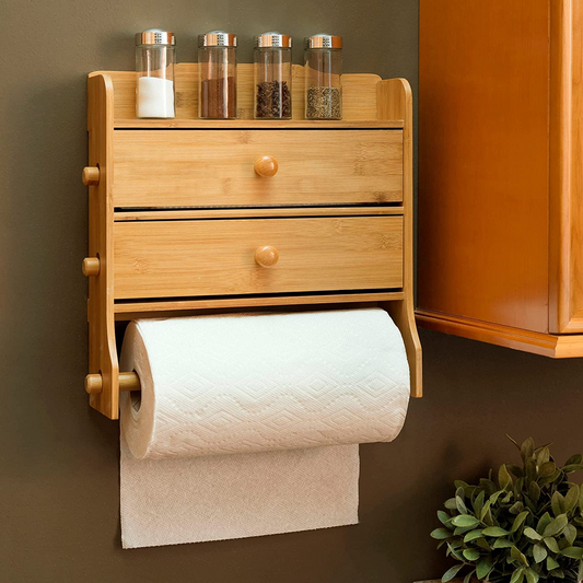 3 levels wooden roll dispenser - Lunaz Shop