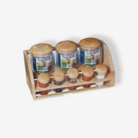 8 Pieces Wooden Spice Rack - Lunaz Shop