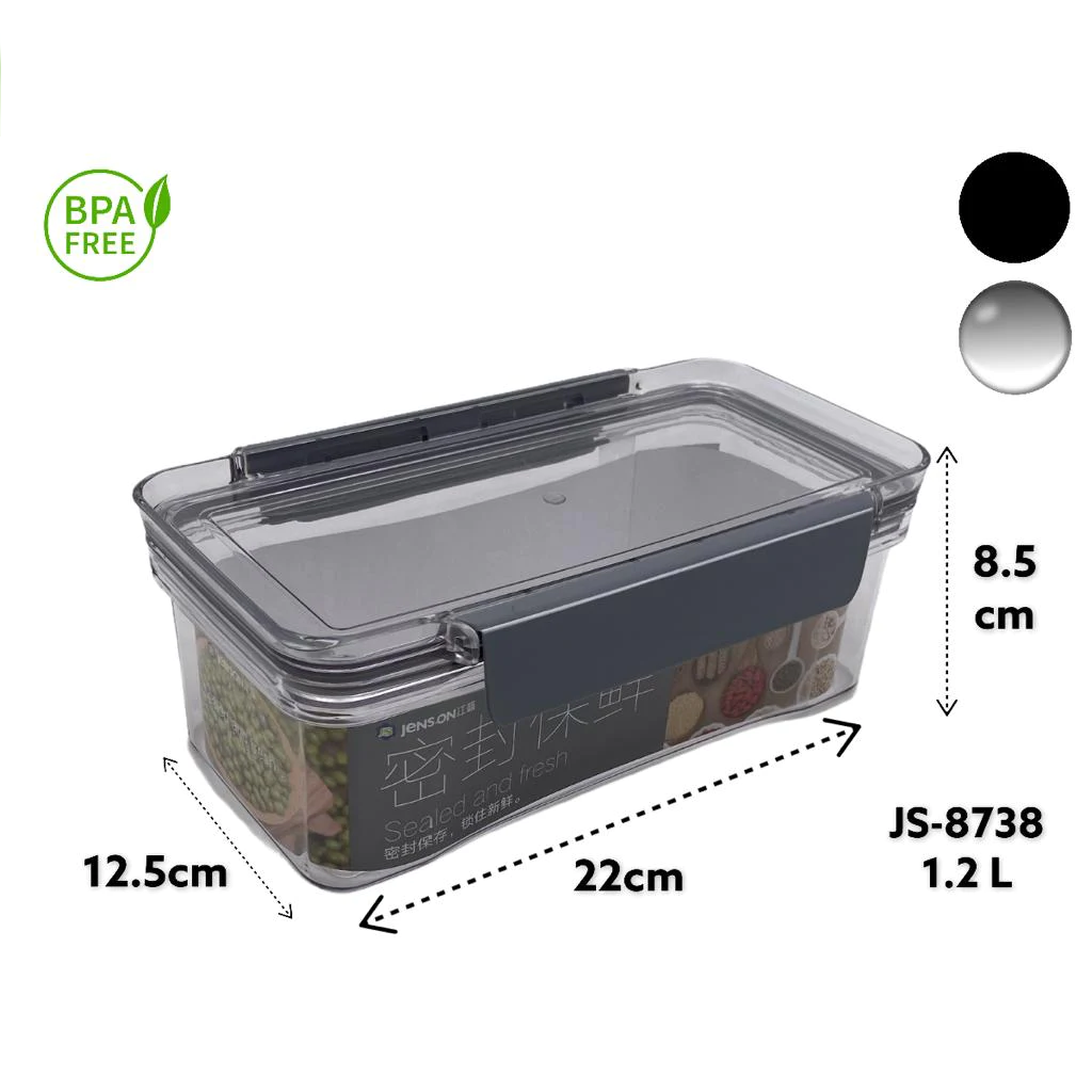 Acrylic Airtight Rectangular Food Storage Box 1.2 l - Lunaz Shop
