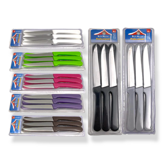 Serrated Chopping Knife with Colorful Handle X6 - Lunaz Shop