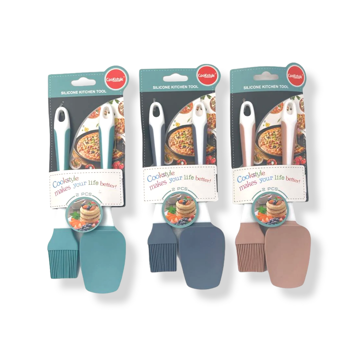 Silicone Set of Spatula and Brush - Lunaz Shop