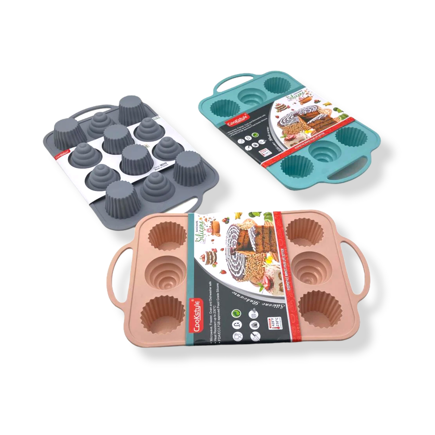 12 Cup Silicone Muffin Mold - Lunaz Shop