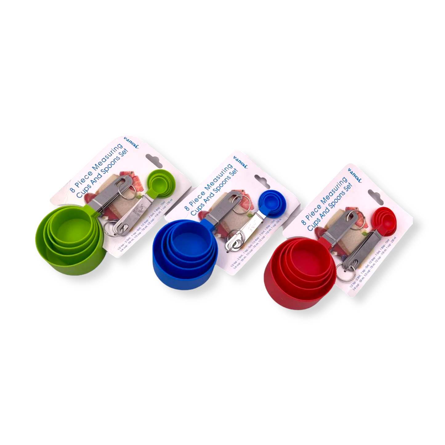 8 pcs Measuring Cups and Spoons With SS Handle - Lunaz Shop