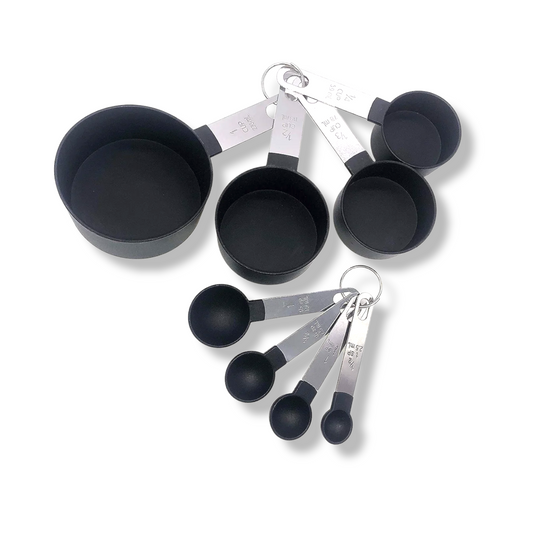 8 pcs Measuring Cups and Spoons With SS Handle - Lunaz Shop