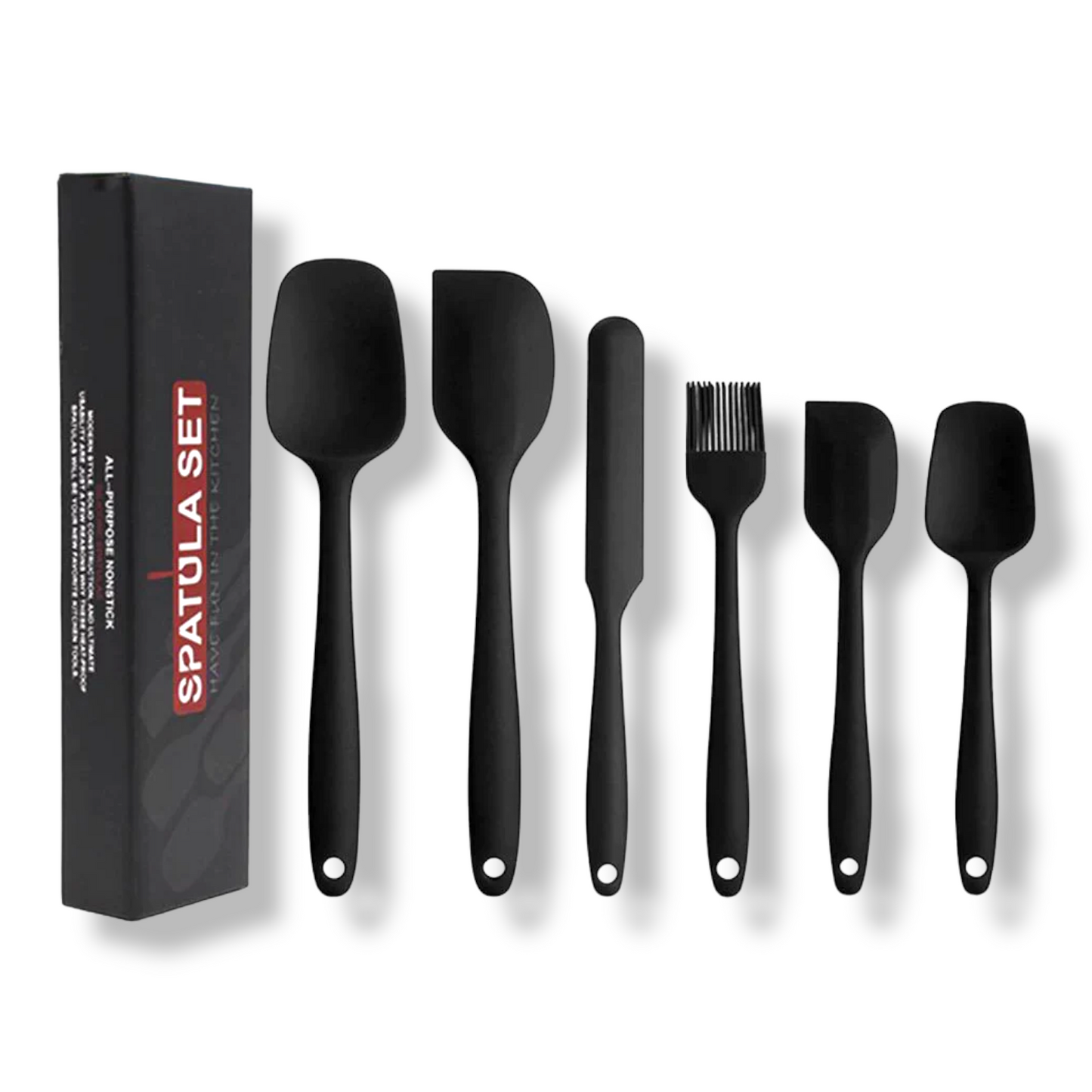 Silicone Spatulas and Brush 6 pcs Set - Lunaz Shop