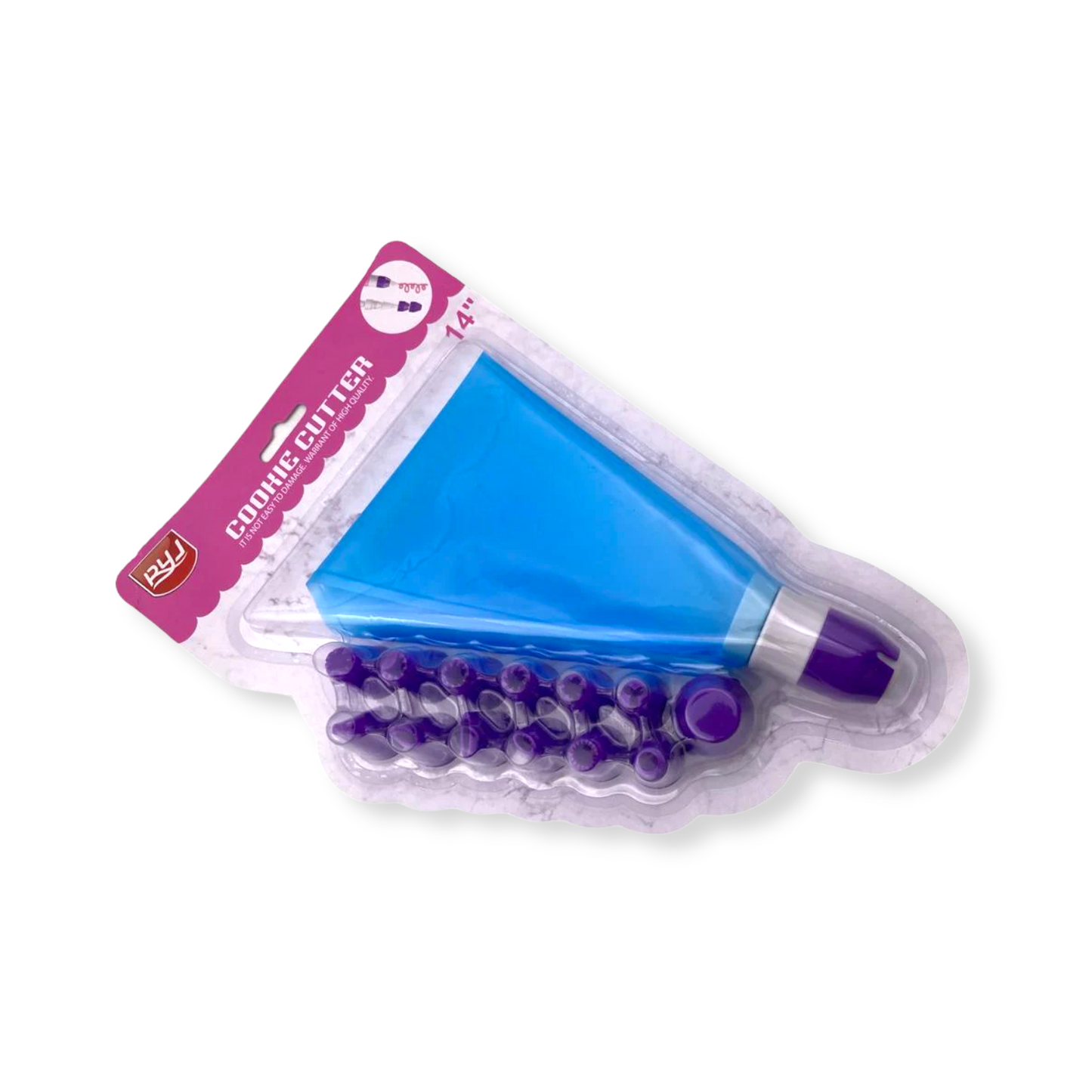 Nylon Piping Bag 14" with 12 plastic nozzles - Lunaz Shop