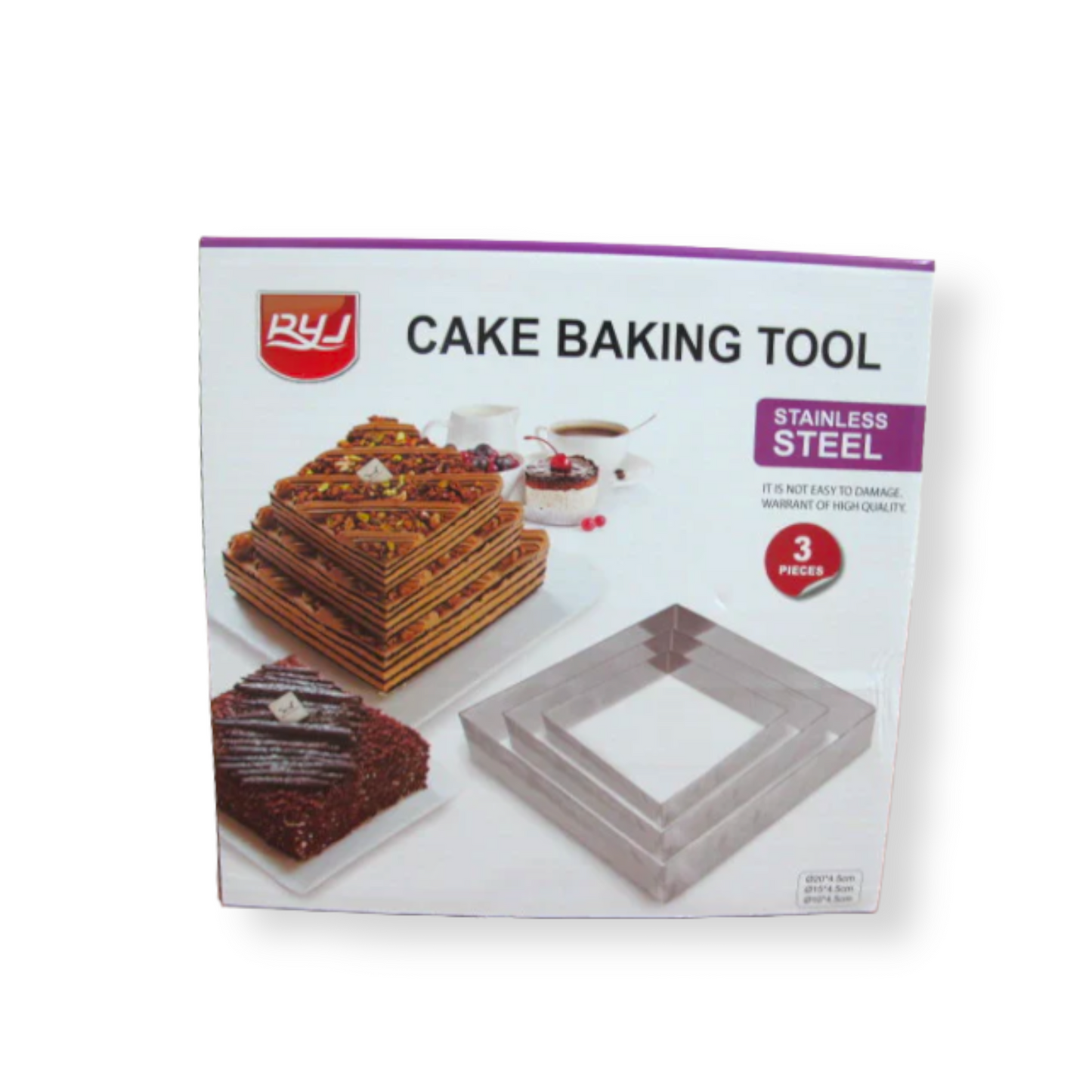 Square Shaped Rings for Cake - Lunaz Shop