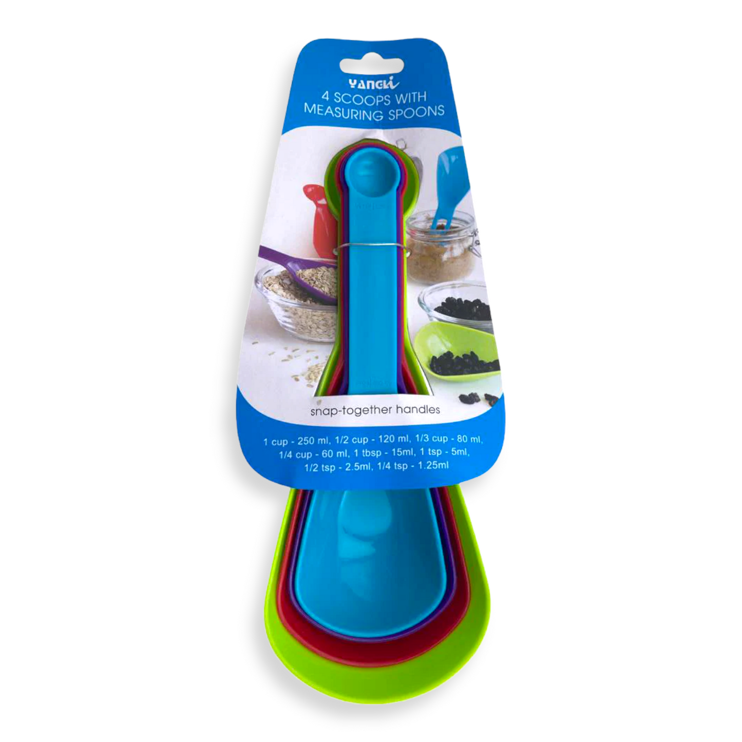 Set of 4 Plastic Measuring Cups - Lunaz Shop