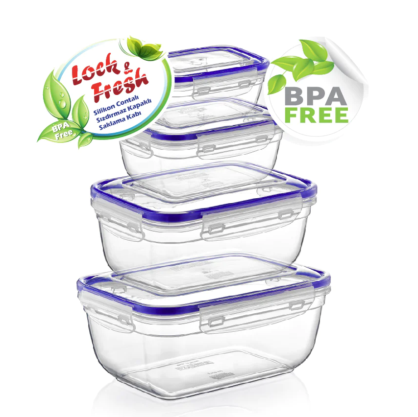 Seal Rectangular Storage Container Set 4 pcs - Lunaz Shop