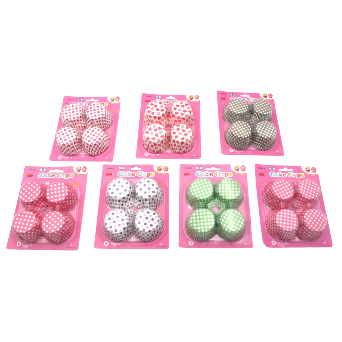 100 Colored Paper Muffin Holders in a Box - Lunaz Shop
