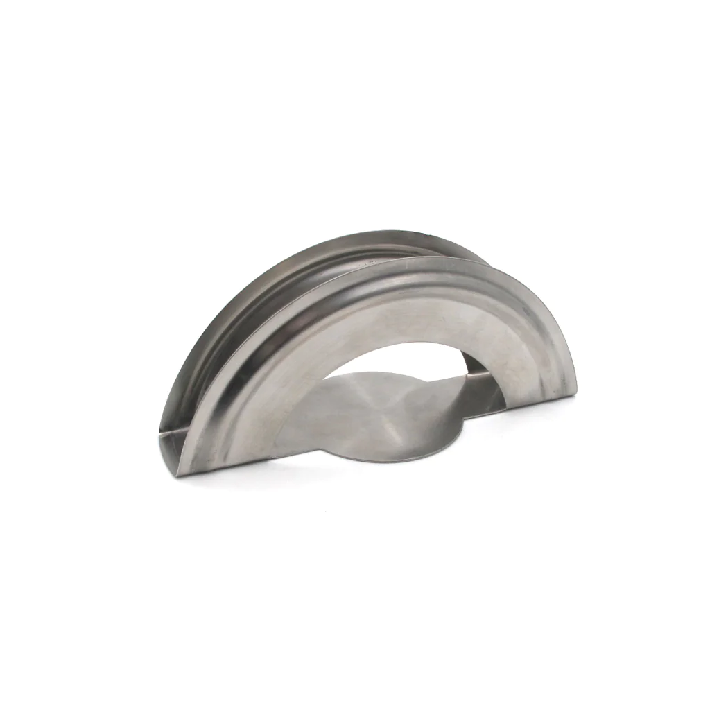 Stainless Steel tissue holder, half-circle with round base - Lunaz Shop