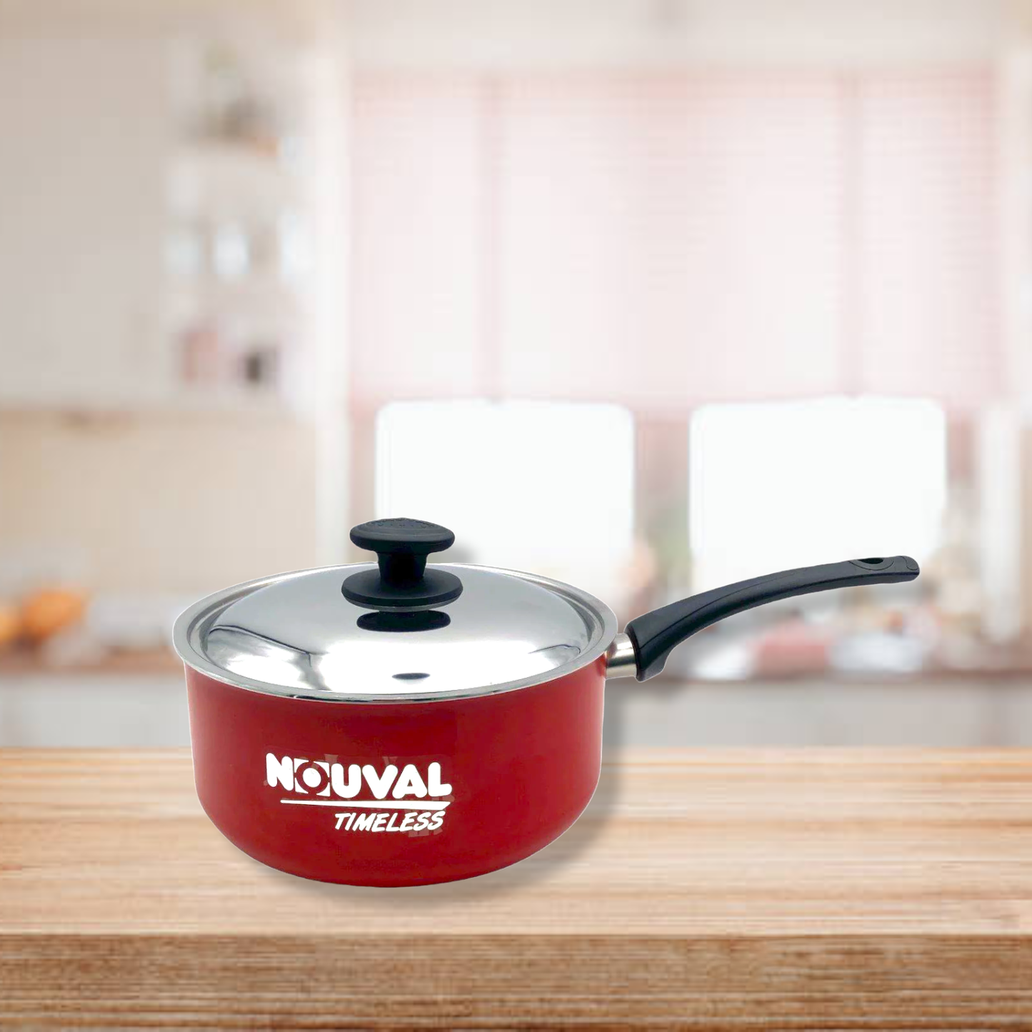 Nouval Red Sauce pan- Different Sizes Available - Lunaz Shop