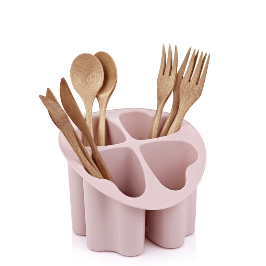 Plastic Cutlery Holder 4 Hearts - Lunaz Shop