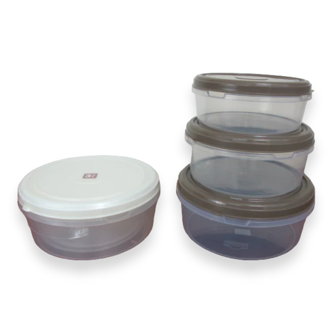 Round Deep Storage Container Set of 3 - Lunaz Shop