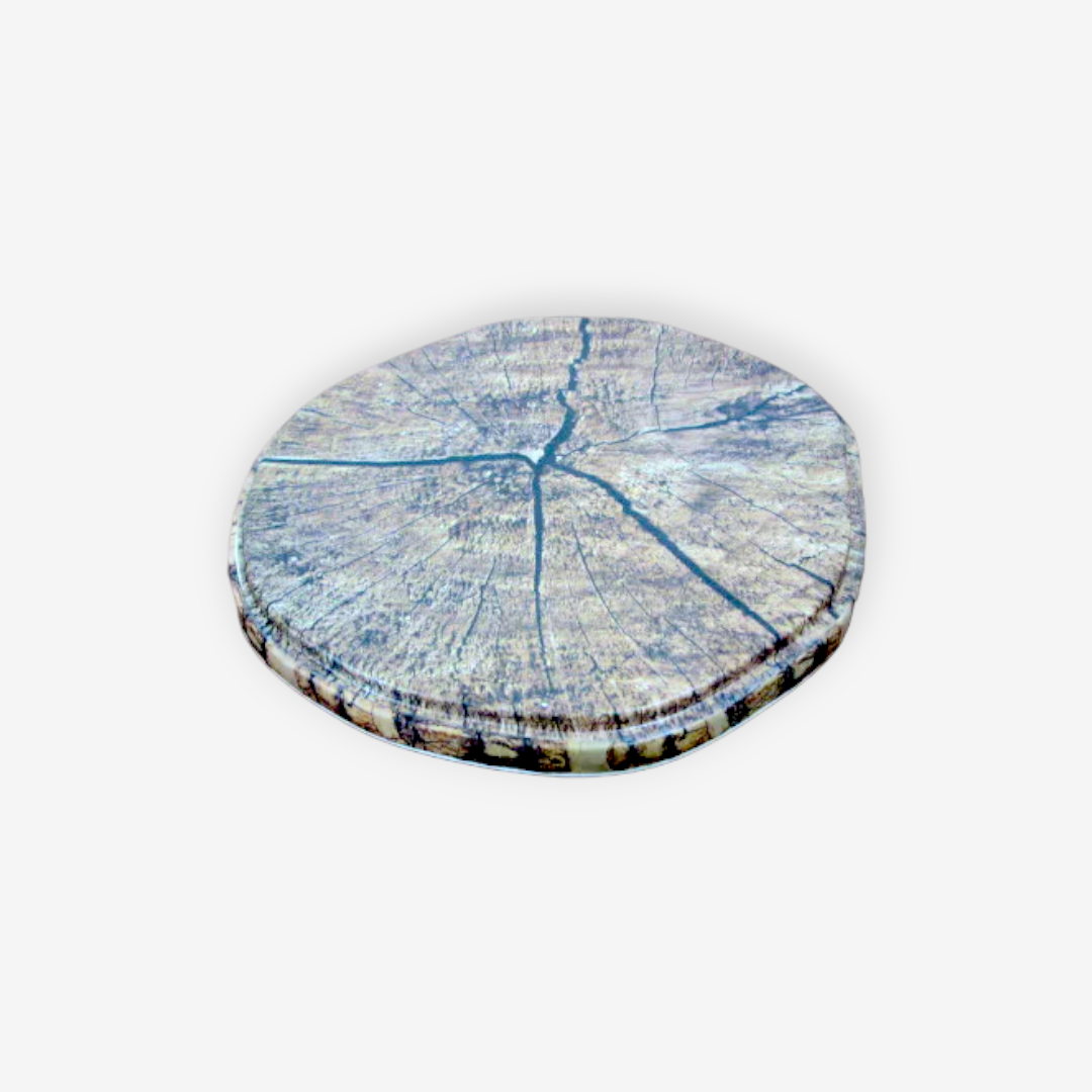Round Melamine presentation Plate Wooden trunk - Lunaz Shop