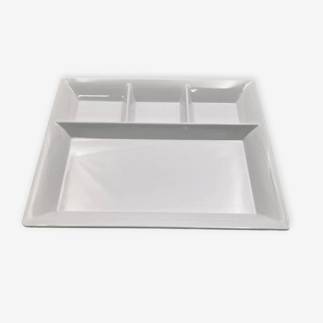 Melamine Rectangular divided Dish 33 cm - Lunaz Shop