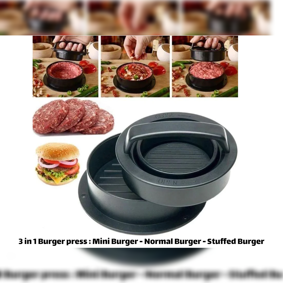Plastic Stuffed Hamburger Maker - Lunaz Shop