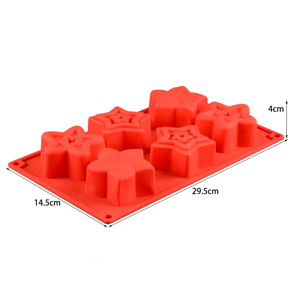 Silicone Star Shape 6 Cavities - Lunaz Shop