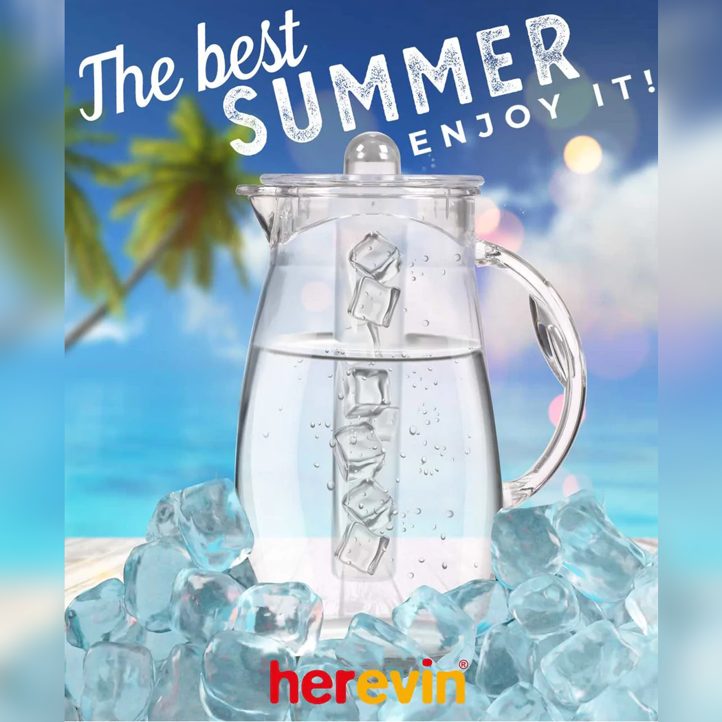 Polycarbonate Pitcher with Ice Tube 2.5 lt - Lunaz Shop