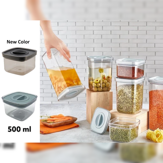 Airtight Liquid Sealed Always Fresh Acrylic Jar 500ml - Lunaz Shop