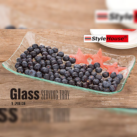 Rectangular Glass Serving Plate - Lunaz Shop