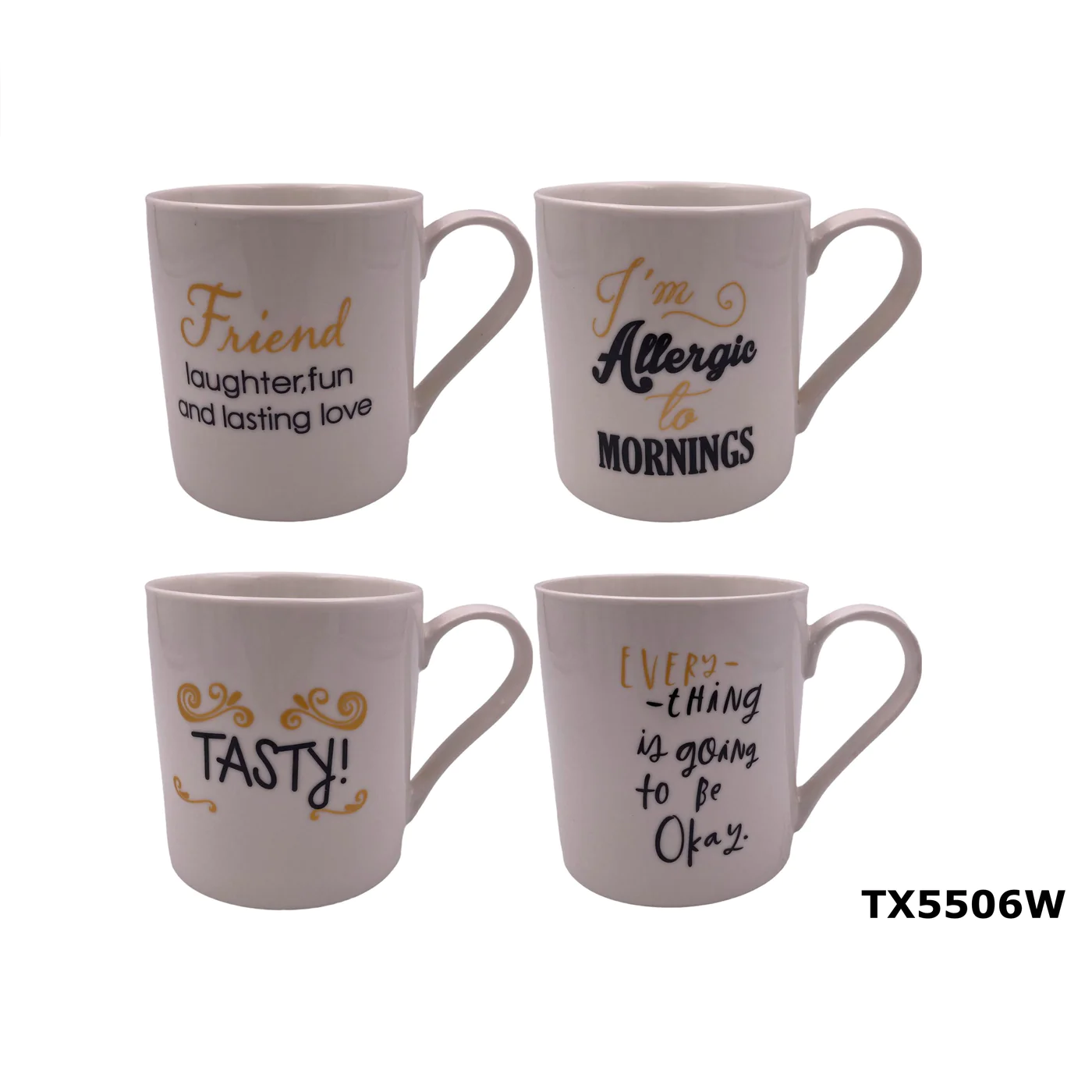 Large Porcelain Mug with cool writings - Lunaz Shop