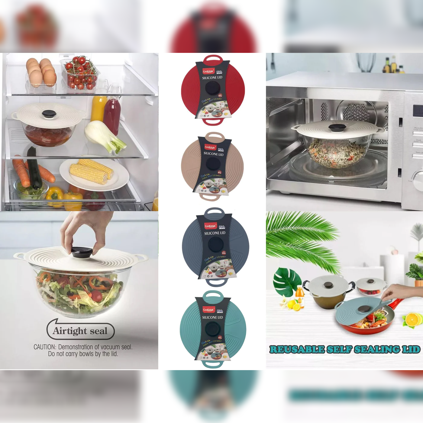 Self Sealing Reusable Silicone Lid - Lunaz Shop