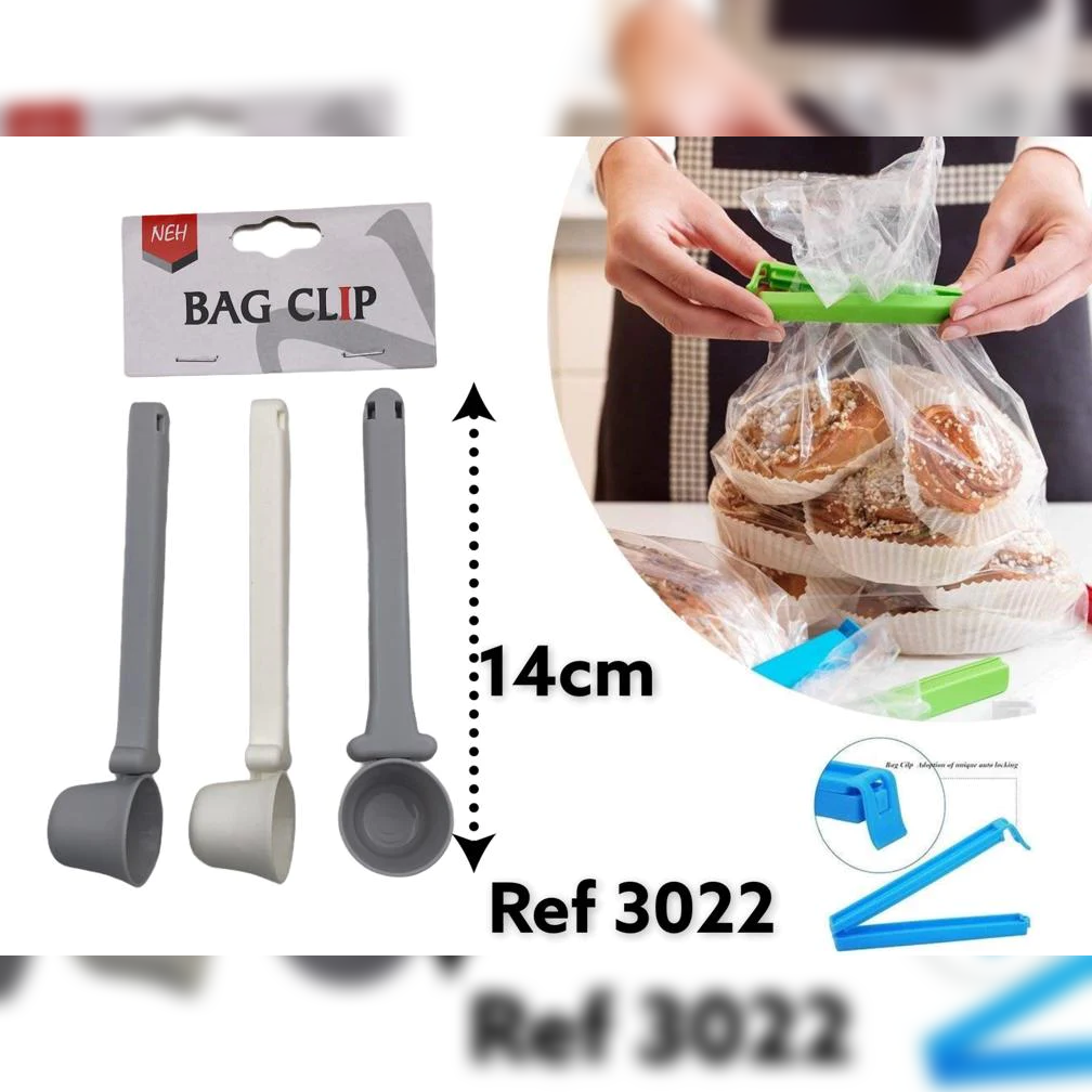 Plastic Bag Clip Deep Spoon X3 - Lunaz Shop