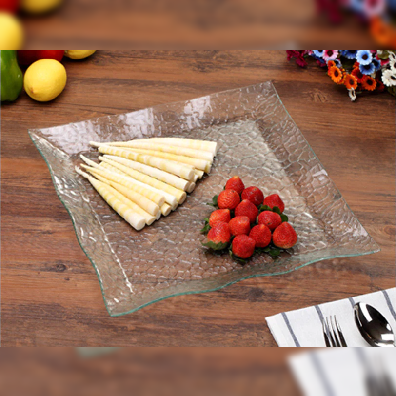 Glass Squared Shallow dish - Lunaz Shop