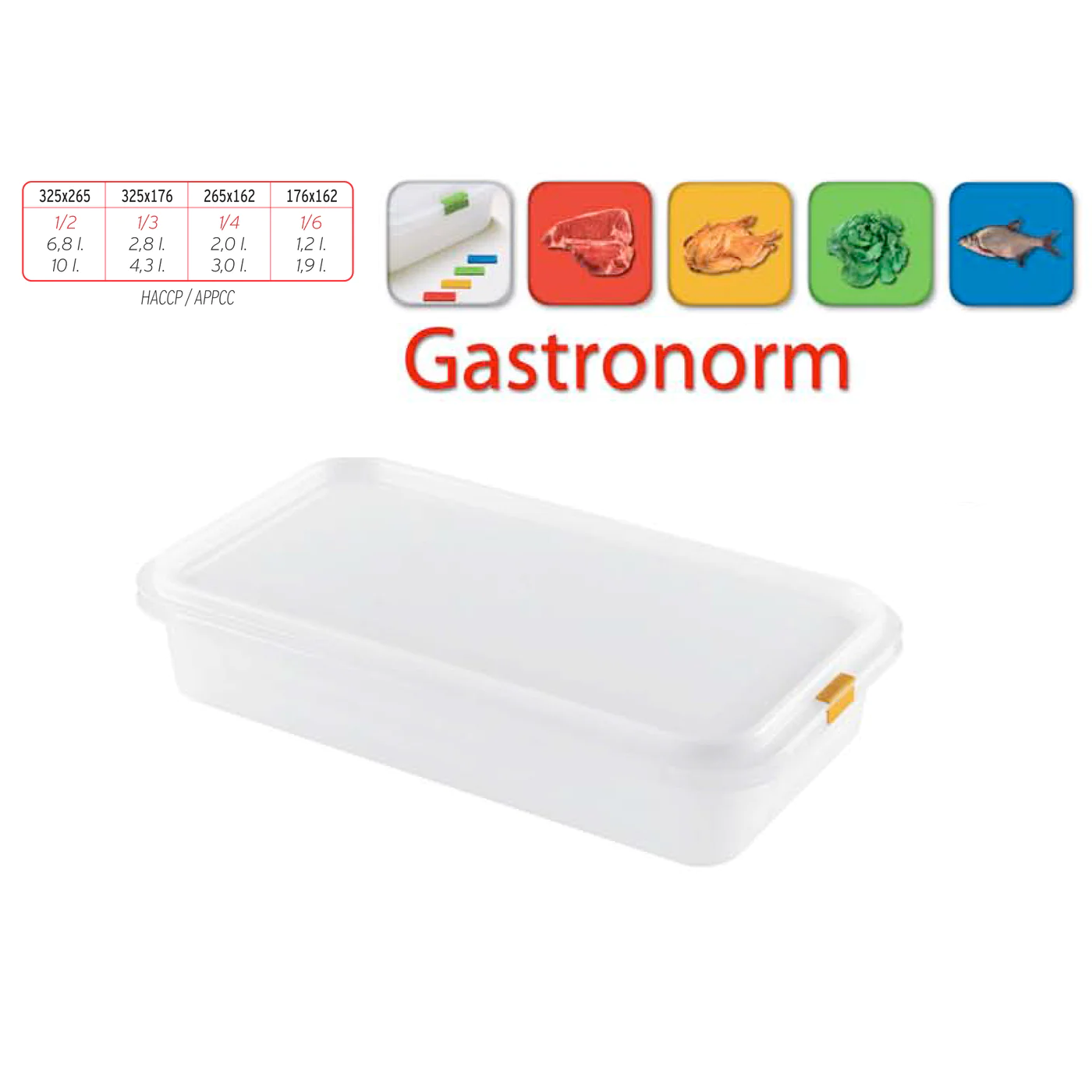 Low Gastronorm Plastic Storage Container - 2.8 lt - Lunaz Shop