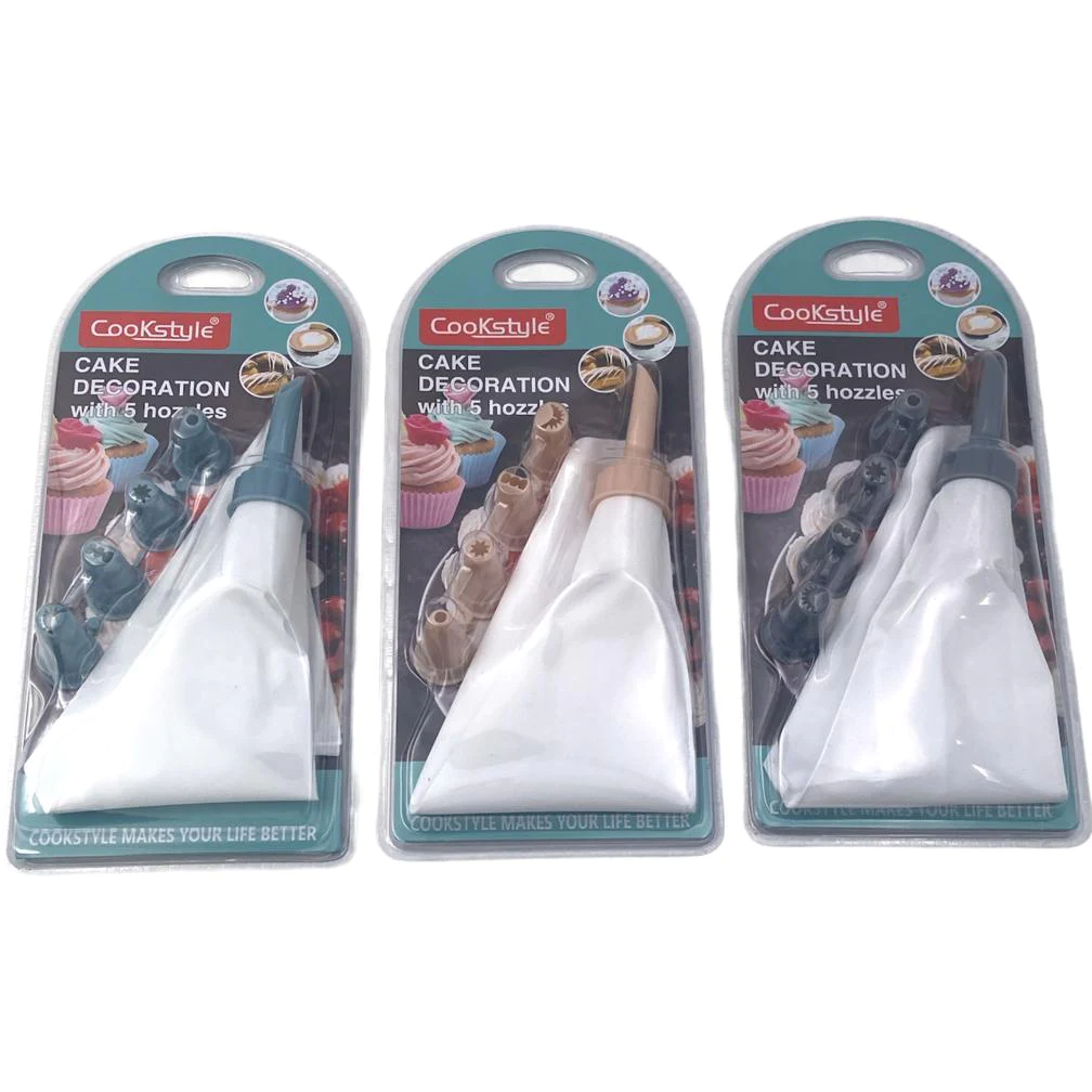 Cake Decoration Bag with 5 Nozzles - Lunaz Shop