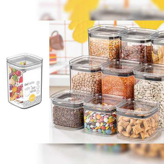 Airtight Squared chef Food Jar 1.4 lt - Lunaz Shop