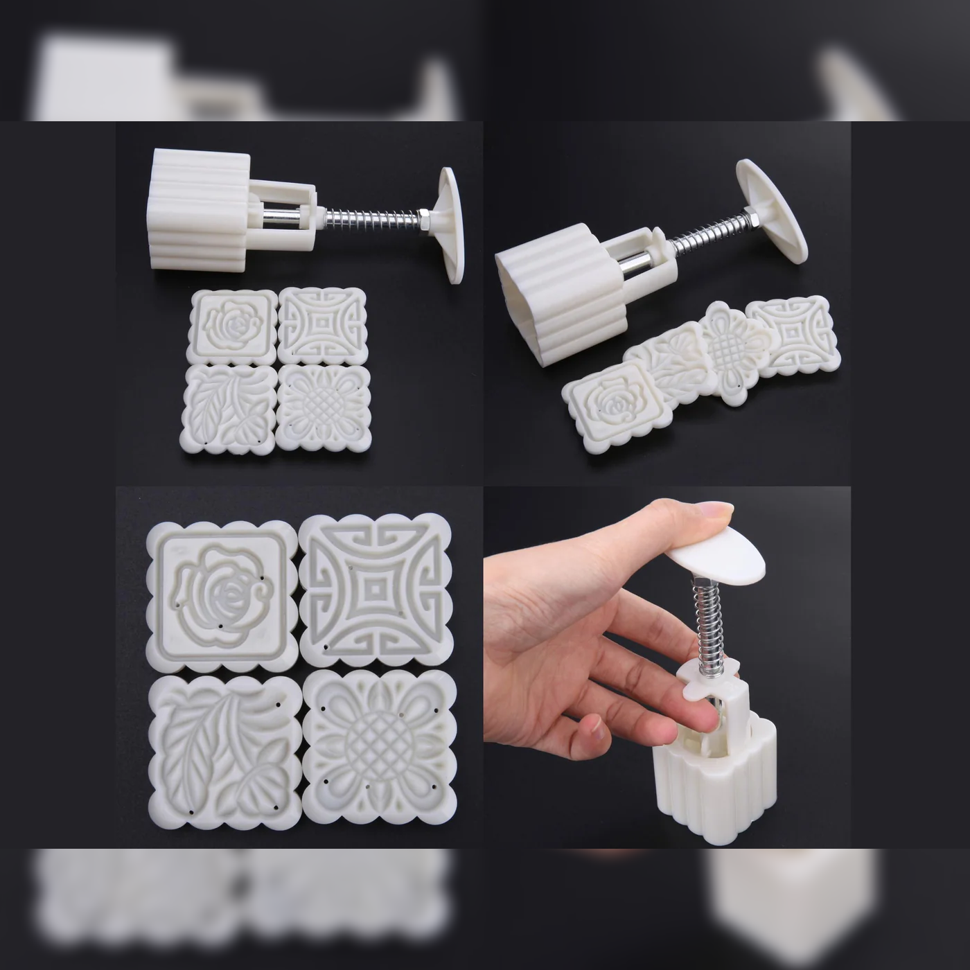 Maamoul Square Press with Spring 4 designs - Lunaz Shop