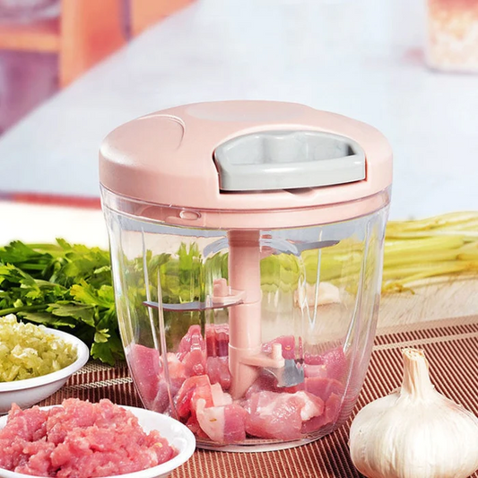 Manual Food Chopper with 5 blades - Lunaz Shop