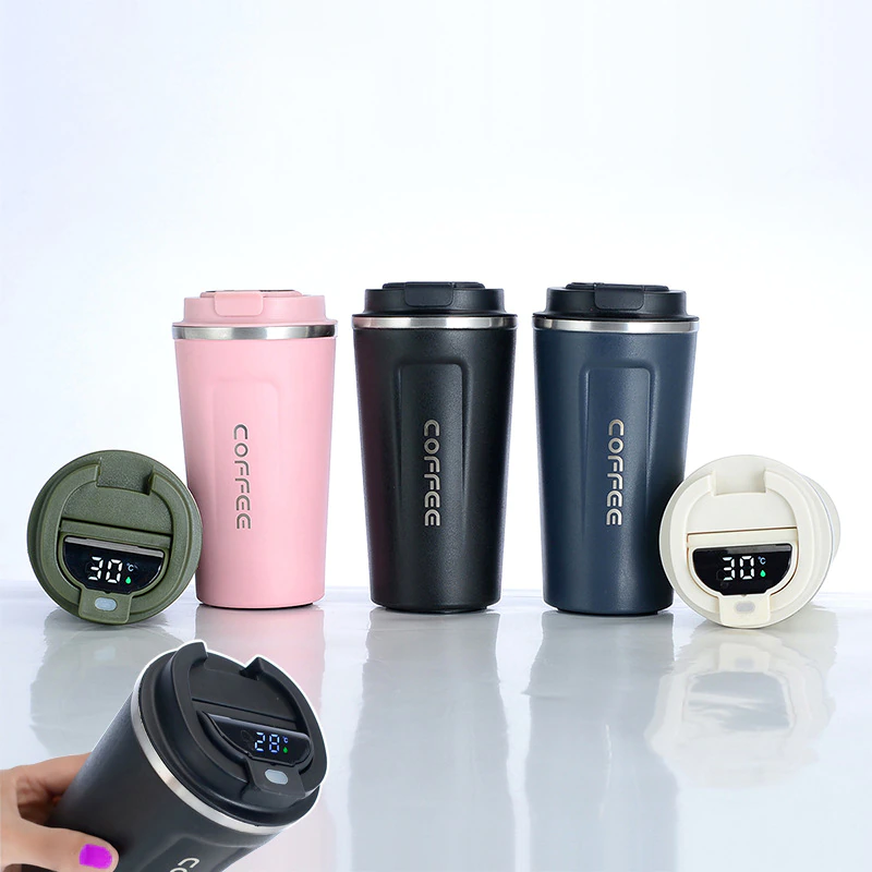 Digital Stainless Steel Travel Mug 500 ml - Lunaz Shop