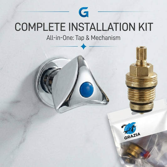 GRAZIA Universal Basin Faucet Handle & Cartridge Set