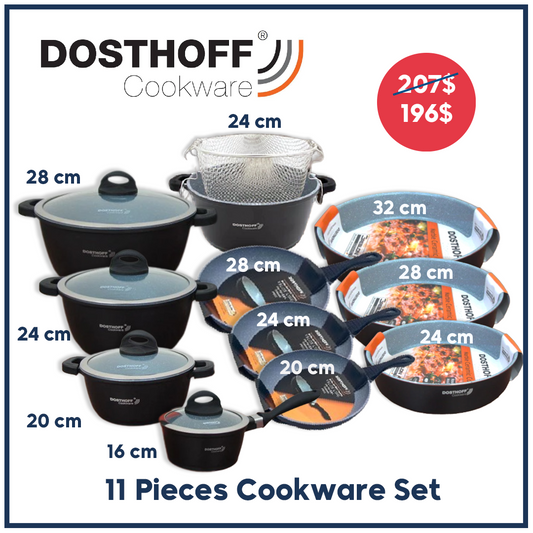 Dosthoff 11 Pcs Cookware Set