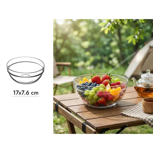 Crystal Clear Unbreakable PC Salad Bowl 17 cm