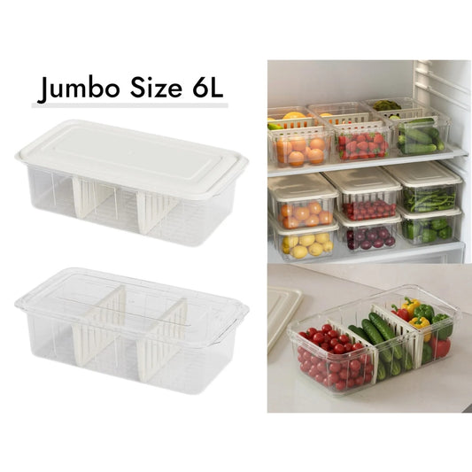 Jumbo Refregirator Organizer 6L with Optional Seperators