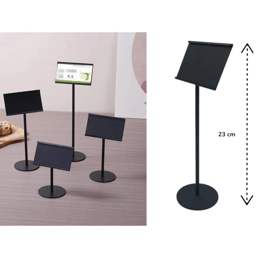 Matte Black Deluxe Table Card Holder 23 cm