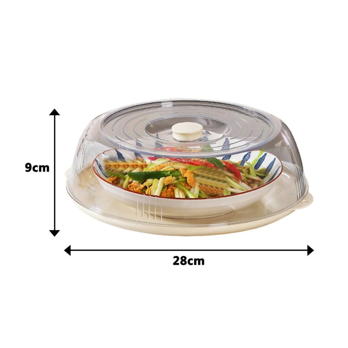 Unbreakable BPA FREE Plastic Plate and Food Cover