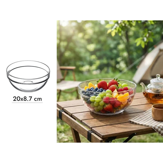 Crystal Clear Unbreakable PC Salad Bowl 20 cm