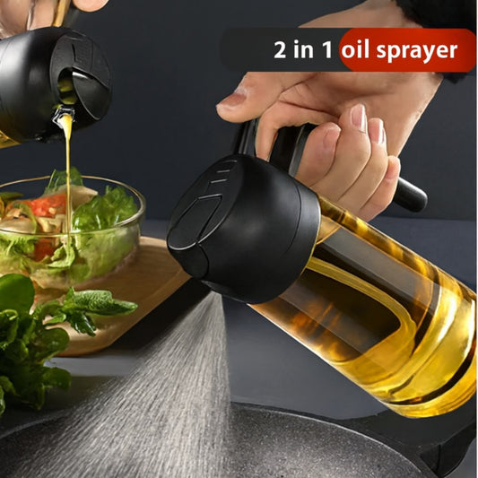 Glass Oil Sprayer and Pourer 2 in 1